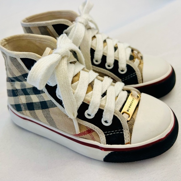 Burberry Unisex Check high top sneakers-100% Authentic BURBERRY - Picture 7 of 16